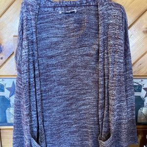LOFT purple marble cardigan